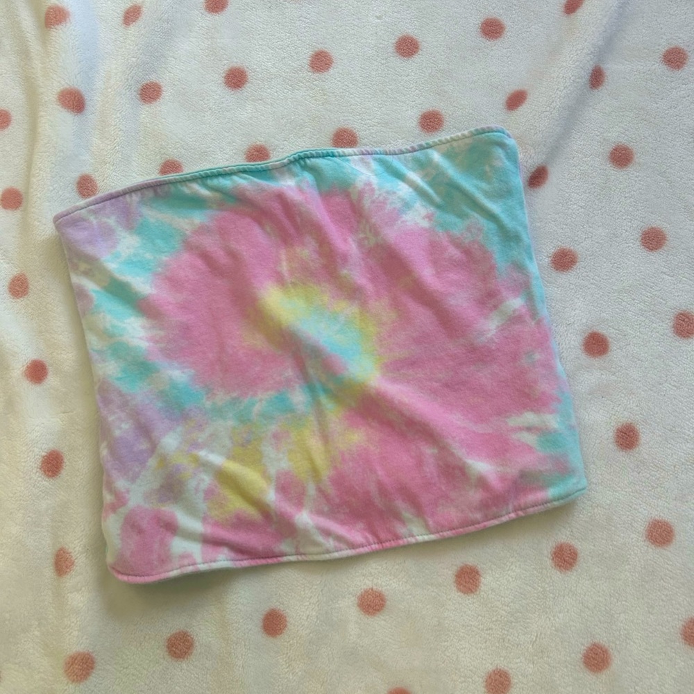 cotton tie dye / tye dye tube top from hollister